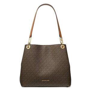 Michael Kors Jet Set Signature Brown Monogram Large Tote‎ Bag